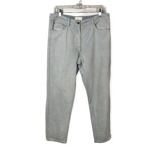 3.1 Phillip Lim Light Blue Textured Straight Leg Women's Size 6 Cotton Pants